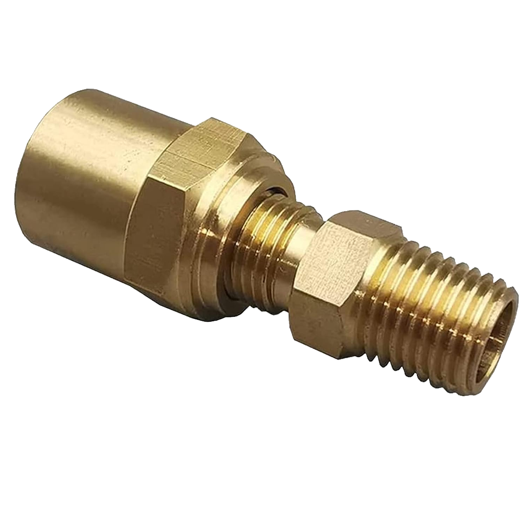 Hose connector 3/8 Right MNPTx 3/8 connector -Brass